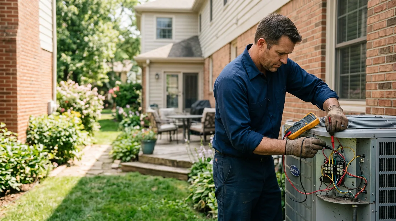 HVAC technician working near Cougar, WA
